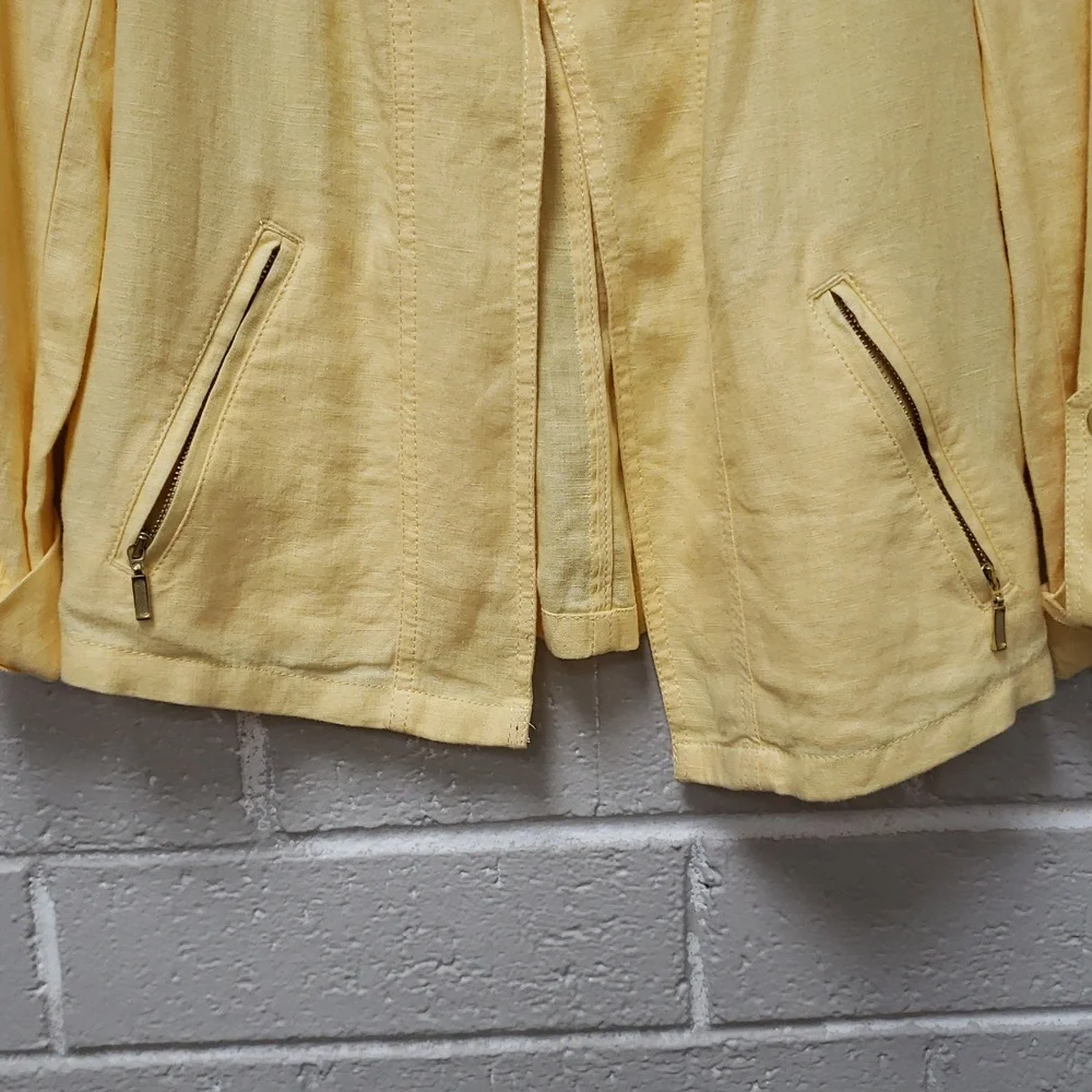 Chico's Sunny Yellow Moto Jacket - Picture 5 of 6